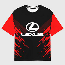 Футболка оверсайз мужская Lexus: Red Anger, цвет: 3D-принт