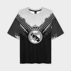 Мужская футболка оверсайз FC Real Madrid: Black Style