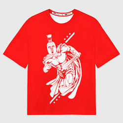 Мужская футболка оверсайз Спартанский гладиатор