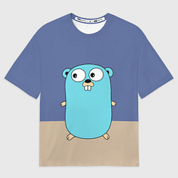 Футболка оверсайз мужская Golang, цвет: 3D-принт
