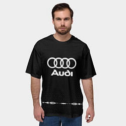 Футболка оверсайз мужская Audi: Black Abstract, цвет: 3D-принт — фото 2
