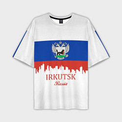 Футболка оверсайз мужская Irkutsk: Russia, цвет: 3D-принт