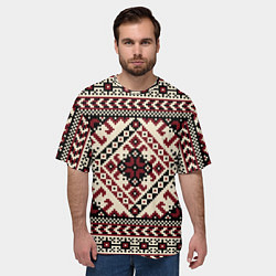 Футболка оверсайз мужская Славянский орнамент, цвет: 3D-принт — фото 2