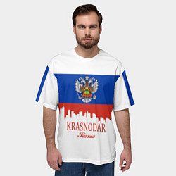 Футболка оверсайз мужская Krasnodar, Russia, цвет: 3D-принт — фото 2