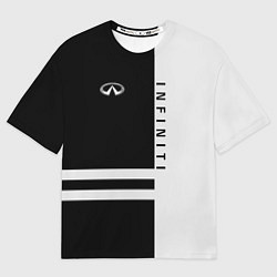 Футболка оверсайз мужская Infiniti: B&W Lines, цвет: 3D-принт