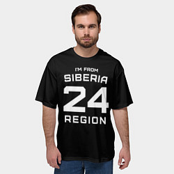Футболка оверсайз мужская Im from Siberia: 24 Region, цвет: 3D-принт — фото 2