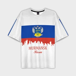 Мужская футболка оверсайз Murmansk: Russia