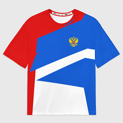 Мужская футболка оверсайз Russia: Light Sport