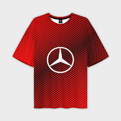 Футболка оверсайз мужская Mercedes: Red Carbon, цвет: 3D-принт