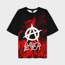 Мужская футболка оверсайз Slayer Flame