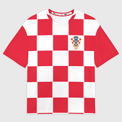 Мужская футболка оверсайз Сборная Хорватии: Домашняя ЧМ-2018