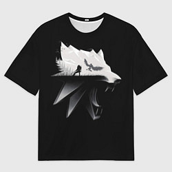 Футболка оверсайз мужская Волк Ведьмака, цвет: 3D-принт