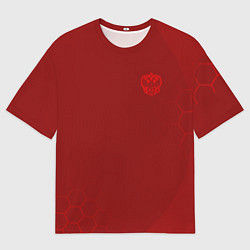 Мужская футболка оверсайз Russia 2022 Red Mashine