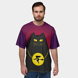 Футболка оверсайз мужская Кот Бегемот, цвет: 3D-принт — фото 2