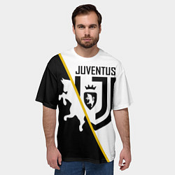 Футболка оверсайз мужская FC Juventus: Football Point, цвет: 3D-принт — фото 2