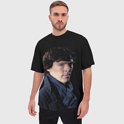 Футболка оверсайз мужская Sherlock, цвет: 3D-принт — фото 2