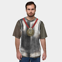 Футболка оверсайз мужская Доспех рыцаря, цвет: 3D-принт — фото 2
