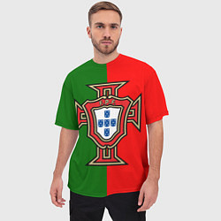 Футболка оверсайз мужская Сборная Португалии, цвет: 3D-принт — фото 2
