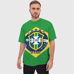 Футболка оверсайз мужская CBF Brazil, цвет: 3D-принт — фото 2