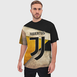 Футболка оверсайз мужская FC Juventus: Old Style, цвет: 3D-принт — фото 2