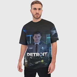 Футболка оверсайз мужская Detroit: Connor, цвет: 3D-принт — фото 2