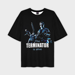Мужская футболка оверсайз Terminator: Is alive
