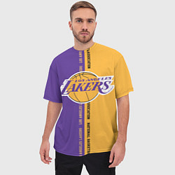 Футболка оверсайз мужская NBA: LA Lakers, цвет: 3D-принт — фото 2