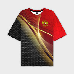 Футболка оверсайз мужская RUSSIA SPORT: Gold Collection, цвет: 3D-принт
