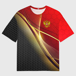 Мужская футболка оверсайз RUSSIA SPORT: Gold Collection