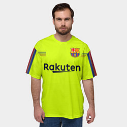 Футболка оверсайз мужская FCB: Messi Away 18-19, цвет: 3D-принт — фото 2