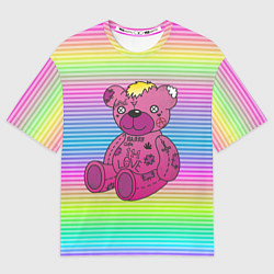 Футболка оверсайз мужская Lil Peep Bear, цвет: 3D-принт