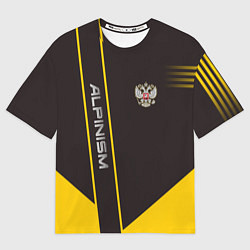 Мужская футболка оверсайз Alpinism: Yellow Russia