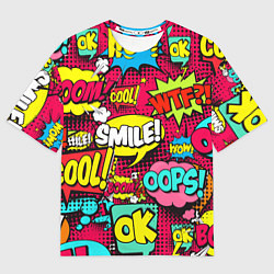 Мужская футболка оверсайз Слова из комиксов