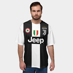 Футболка оверсайз мужская FC Juventus 18-19, цвет: 3D-принт — фото 2