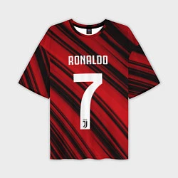 Мужская футболка оверсайз Ronaldo 7: Red Sport