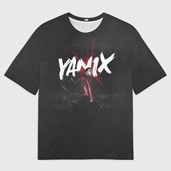 Футболка оверсайз мужская YANIX: Black Side, цвет: 3D-принт