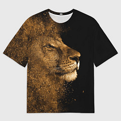 Футболка оверсайз мужская Песчаный лев, цвет: 3D-принт