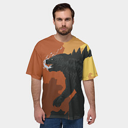Футболка оверсайз мужская Godzilla: Monster Smoke, цвет: 3D-принт — фото 2