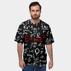 Футболка оверсайз мужская E=mc2: Black Style, цвет: 3D-принт — фото 2