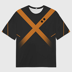 Футболка оверсайз мужская KATSUKI BAKUGOU полосы, цвет: 3D-принт