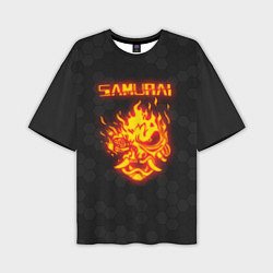 Мужская футболка оверсайз Cyberpunk 2077: SAMURAI