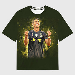 Футболка оверсайз мужская Ronaldo: Juve Sport, цвет: 3D-принт