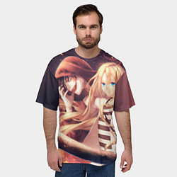 Футболка оверсайз мужская Satsuriku no Tenshi, цвет: 3D-принт — фото 2