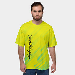 Футболка оверсайз мужская Cyberpunk 2077: Yellow, цвет: 3D-принт — фото 2