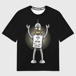 Футболка оверсайз мужская Kill All Humans, цвет: 3D-принт