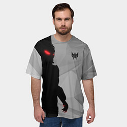 Футболка оверсайз мужская Силуэт хищника, цвет: 3D-принт — фото 2