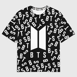 Футболка оверсайз мужская BTS: Black Style, цвет: 3D-принт