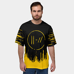 Футболка оверсайз мужская 21 Pilots: Black Side, цвет: 3D-принт — фото 2