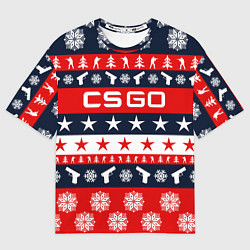 Мужская футболка оверсайз CS:GO New Year