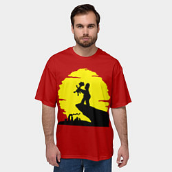 Футболка оверсайз мужская Гомер и барт, цвет: 3D-принт — фото 2